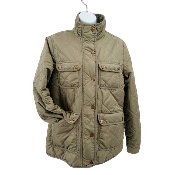 Altar’d State Jacket Fleece Lined Women’s Small Fleece Puffer Coat Green Zip-Up - Picture 3 of 12